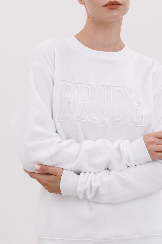 Hollow BRIDE Embroidered Sweatshirt