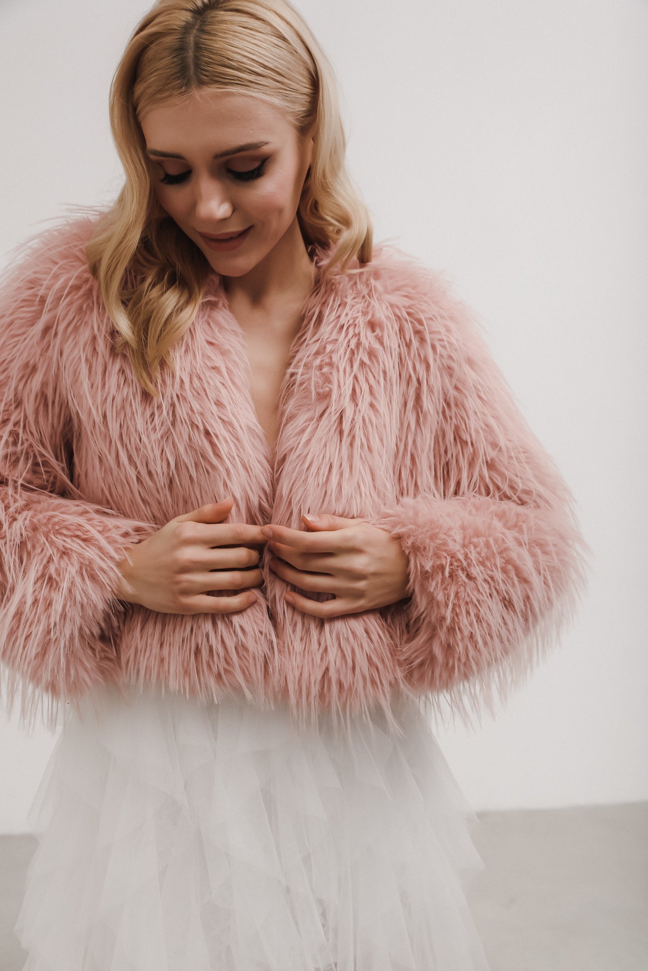 Aspen Pink Faux Fur Jacket